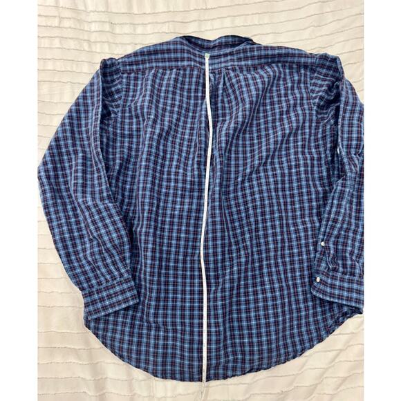 Ralph Lauren Plaid Button Down Shirt Men’s Large Blue Classic Fit Timeless - Picture 15 of 16